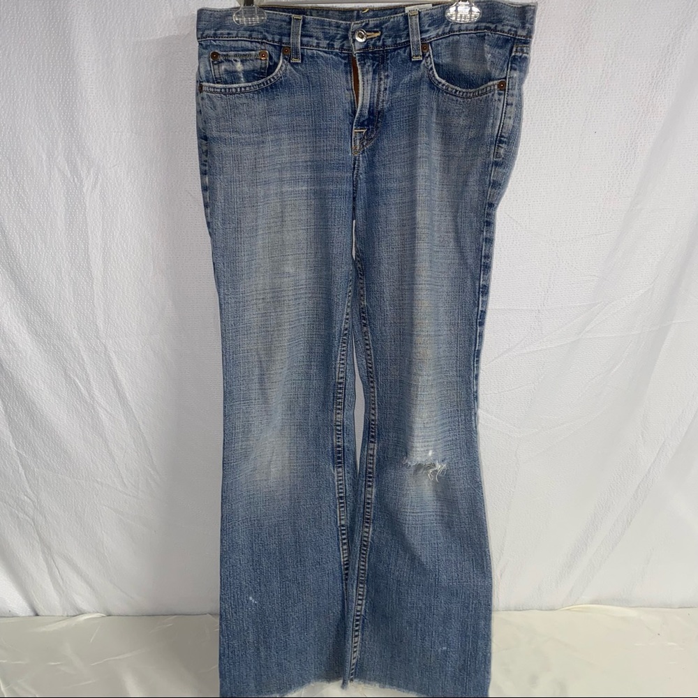 Vintage Lucky Brand No 57 Dungarees, Distressed, Size 8/29